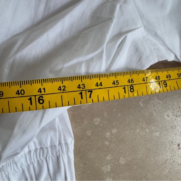 J Crew White Elena Mini Shirtdress Fitted Waist Cotton Women Size 10 Tall - Picture 6 of 13